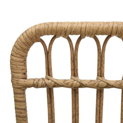 vidaXL Chaise de jardin Résine tressée Marron clair