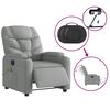 vidaXL Fauteuil inclinable de massage &eacute;lectrique gris clair tissu