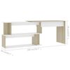 vidaXL Bureau d'angle Blanc chêne sonoma 200x50x76cm Bois d’ingénierie