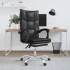 vidaXL Fauteuil inclinable de bureau noir similicuir
