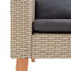 vidaXL Salon de jardin 4 pcs avec coussins Résine tressée Beige