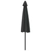 vidaXL Parasol de balcon et mât en aluminium Anthracite 300x155cm Demi