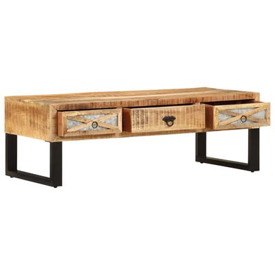 vidaXL Table basse 110x50x38 cm bois de manguier massif