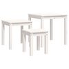 vidaXL Tables gigognes 3 pcs Blanc Bois de pin massif