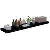 vidaXL &Eacute;tag&egrave;re murale flottante 2 pcs Noir brillant 120x23,5x3,8cm MDF