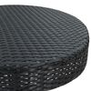 vidaXL Ensemble de bar de jardin 3 pcs et coussins R&eacute;sine tress&eacute;e Noir