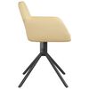 vidaXL Chaises pivotantes à manger lot de 2 Crème Velours