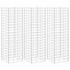 vidaXL Lits sur&eacute;lev&eacute;s en gabion 3 pcs 30x30x100 cm Fer