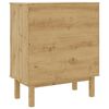 vidaXL Commode OTTA Marron et gris 76,5x39,5x90 cm Bois de pin massif