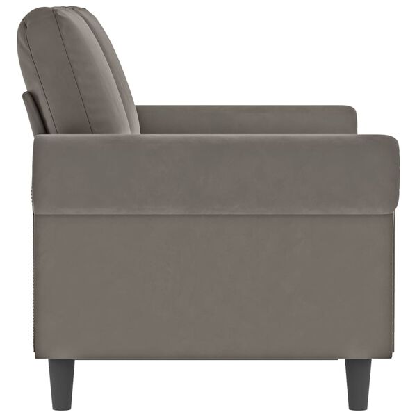 vidaXL Canap&eacute; &agrave; 2 places Gris clair 120 cm Velours