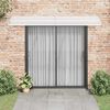 vidaXL Auvent de porte Gris et transparent 300x75 cm PC