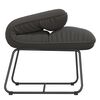 vidaXL Chaise de d&eacute;tente avec cadre en m&eacute;tal Gris fonc&eacute; Velours