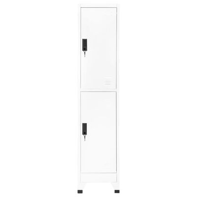 vidaXL Armoire à casiers Blanc 38x45x180 cm Acier