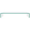 vidaXL Meuble TV/pour moniteur 80x30x13 cm verre transparent