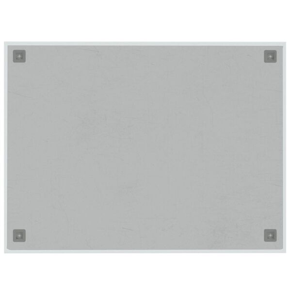 vidaXL Tableau noir magn&eacute;tique mural Blanc 80x60 cm Verre tremp&eacute;