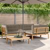 vidaXL Salon palette de jardin avec coussins 4pcs bois d'acacia massif