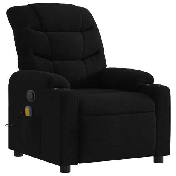 vidaXL Fauteuil de massage inclinable noir tissu