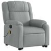 vidaXL Fauteuil inclinable de massage électrique gris clair tissu