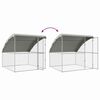 vidaXL Kennel pour Chiens 2 pcs Argent&eacute; 4 x 2 x 2 m Acier
