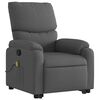 vidaXL Fauteuil inclinable de massage gris fonc&eacute; tissu