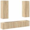 vidaXL Ensemble de meubles TV 4 pcs Ch&ecirc;ne sonoma Bois d'ing&eacute;nierie