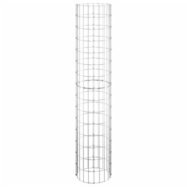 vidaXL Poteau &agrave; gabion circulaire Acier galvanis&eacute; &Oslash;30x150 cm