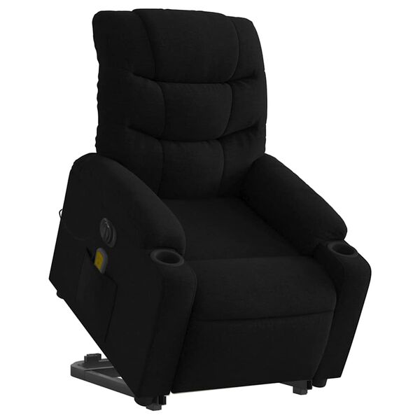 vidaXL Fauteuil inclinable de massage électrique noir tissu