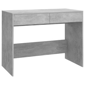 vidaXL Bureau gris b&eacute;ton 101x50x76,5 cm bois d'ing&eacute;nierie