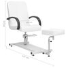 vidaXL Fauteuil de massage et repose-pied Blanc 127x60x98cm Similicuir