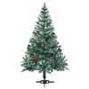 vidaXL Arbre de No&euml;l givr&eacute; pr&eacute;-&eacute;clair&eacute; et boules pommes de pin 150 cm