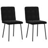 vidaXL Chaises &agrave; manger lot de 2 Noir Velours