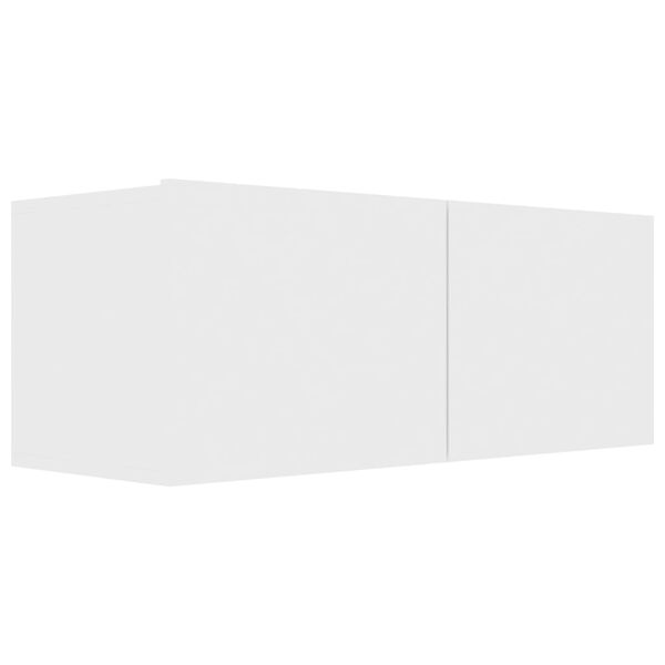 vidaXL Meuble TV Blanc 80x30x30 cm Bois d'ing&eacute;nierie