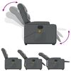 vidaXL Fauteuil inclinable de massage électrique gris similicuir
