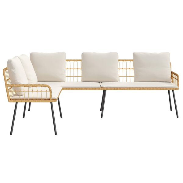 vidaXL Canap&eacute; avec coussin Marron 61.5 x 123 x 82cm M&eacute;tal