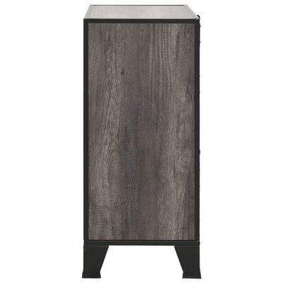 vidaXL Armoire de rangement Gris 72x36x82 cm Métal et MDF