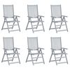 vidaXL Chaises inclinables de jardin lot de 6 et coussins Bois acacia