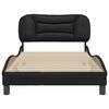 vidaXL Cadre de lit sans matelas Hvar noir 100x190 cm similicuir