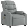 vidaXL Fauteuil inclinable de massage &eacute;lectrique gris clair tissu