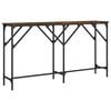 vidaXL Table console chêne fumé 140x29x75 cm bois d'ingénierie