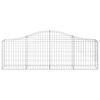 vidaXL Panier de gabions arqu&eacute; 200x30x60/80 cm Fer galvanis&eacute;
