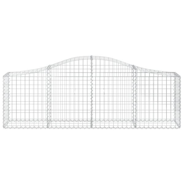 vidaXL Panier de gabions arqu&eacute; 200x30x60/80 cm Fer galvanis&eacute;