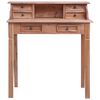 vidaXL Bureau d'écriture et tiroirs 90x50x101 cm bois massif d'acajou