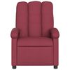 vidaXL Fauteuil de massage inclinable électrique rouge bordeaux tissu