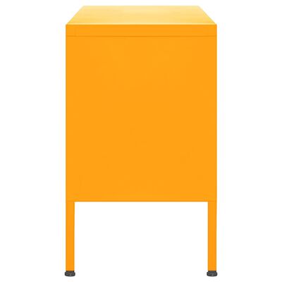 vidaXL Meuble TV Jaune moutarde 105x35x50 cm Acier