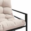 vidaXL Banc de jardin avec coussin taupe 113 cm acier