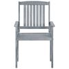 vidaXL Chaises de jardin et coussins lot de 6 Bois acacia massif Gris