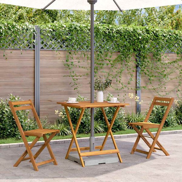 vidaXL Table pliable de jardin 70x70x75 cm Bois d'acacia massif