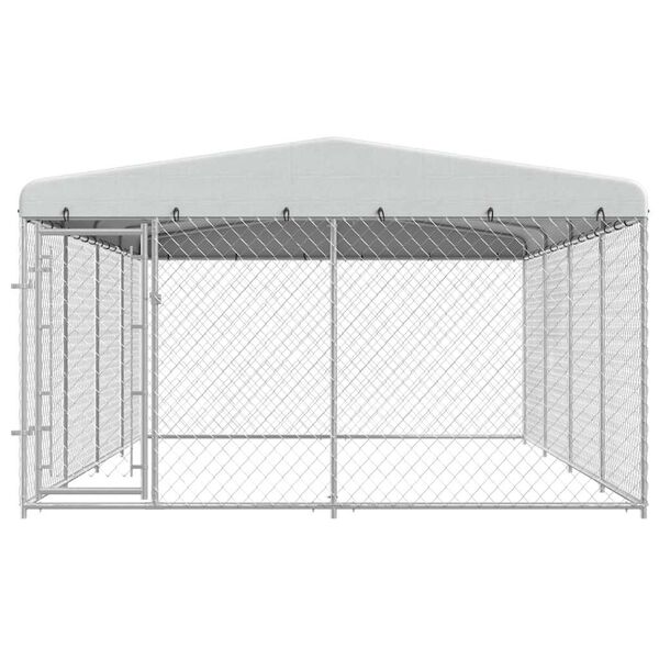 vidaXL Chenil ext&eacute;rieur avec toit pour chiens 7,6x3,8x2,3 m