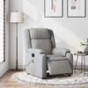 vidaXL Fauteuil inclinable de massage &eacute;lectrique gris clair tissu
