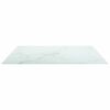 vidaXL Dessus de table blanc 80x80 cm 6 mm verre tremp&eacute; design marbre